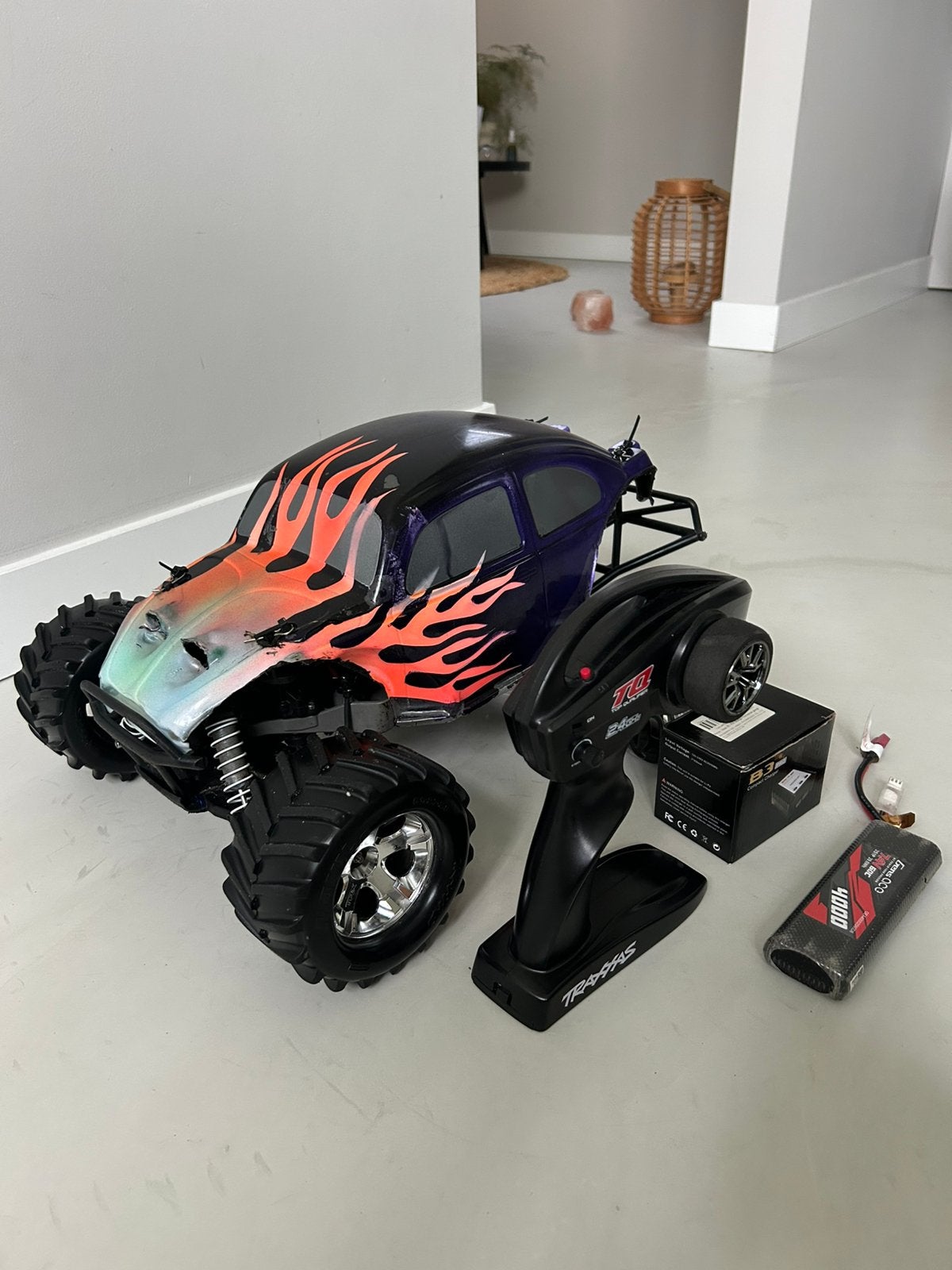 Traxxas Stampede 4x4 Monster Beetle Brushless RTR, Elektro, Gebruikt, Auto offroad, Ophalen of Verzenden