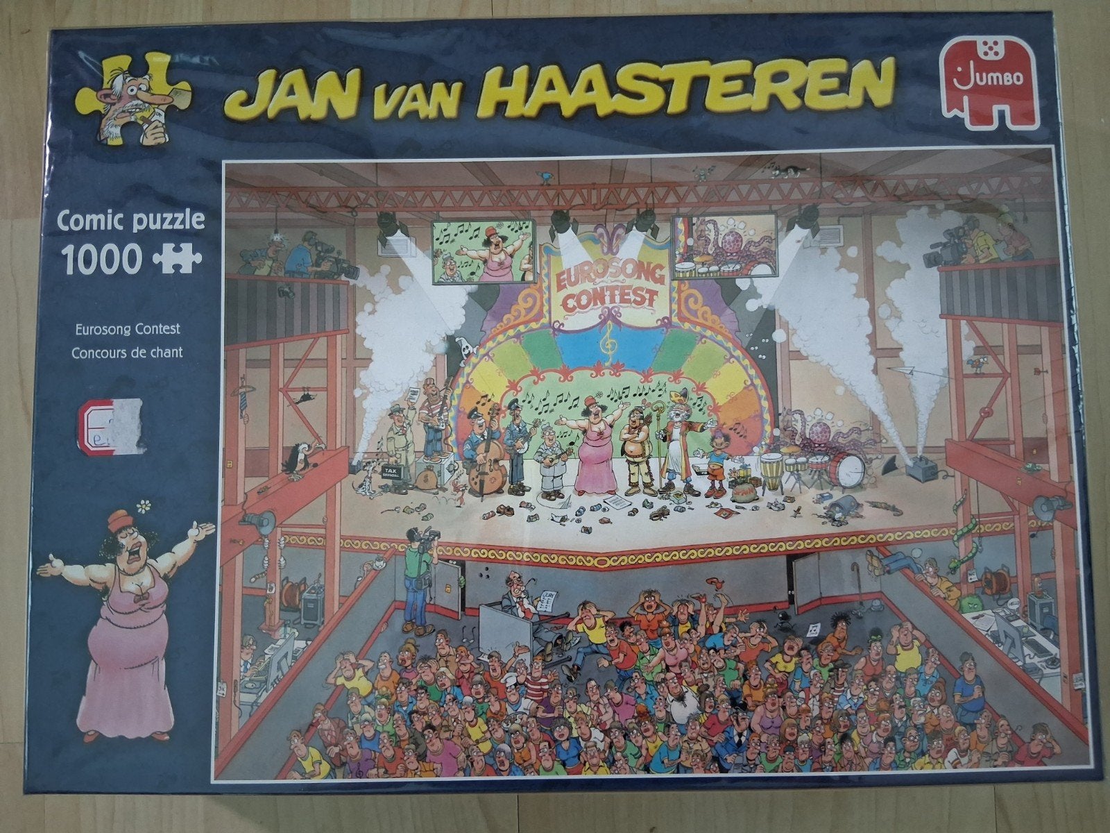 Jan van Haasteren Comic Puzzle - Eurosong Contest 1000 stukj, Hobby en Vrije tijd, Denksport en Puzzels, Ophalen of Verzenden