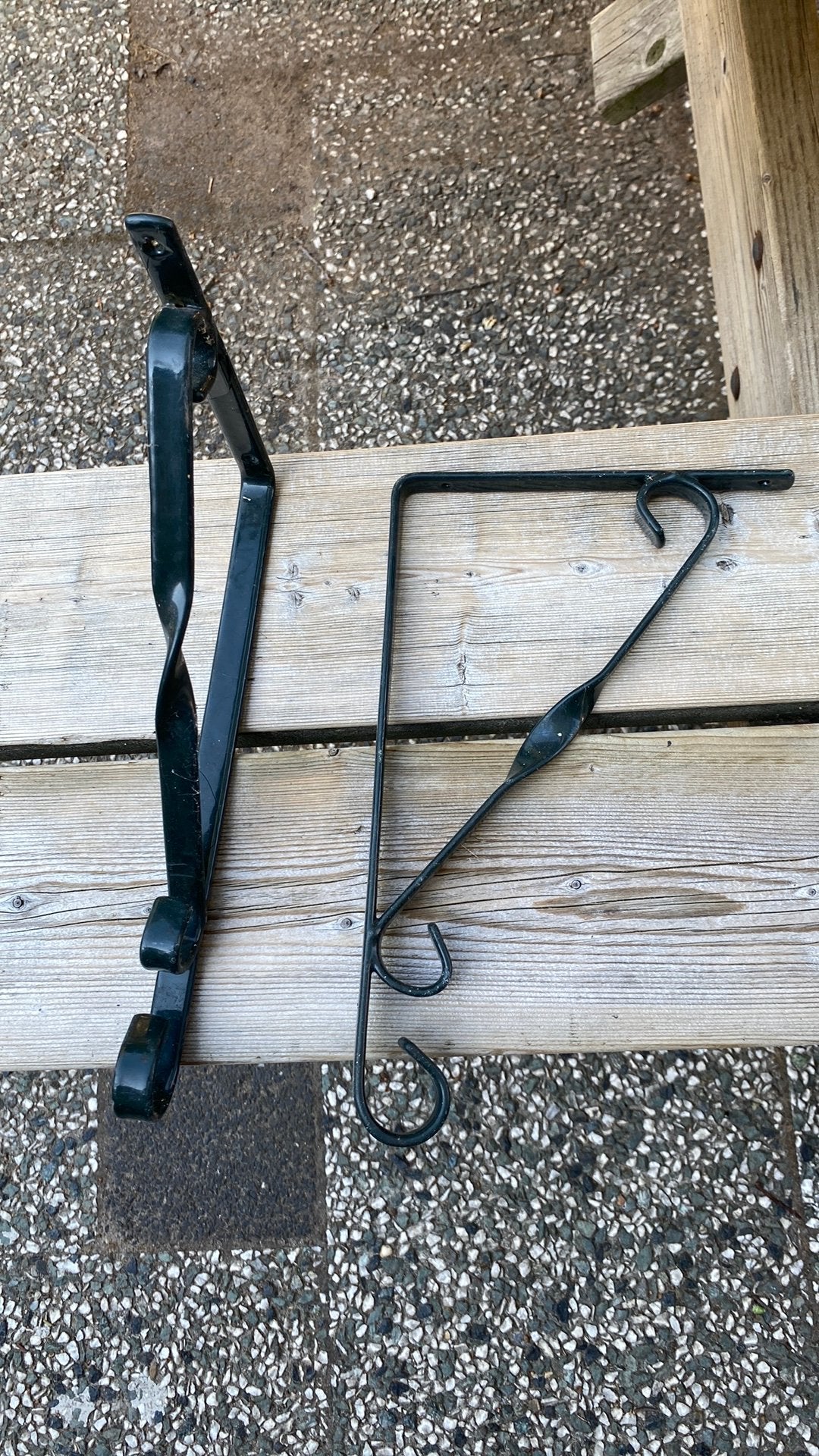 Te koop, donker groene “schap steunen”, Tuin en Terras, Ophalen, Gebruikt