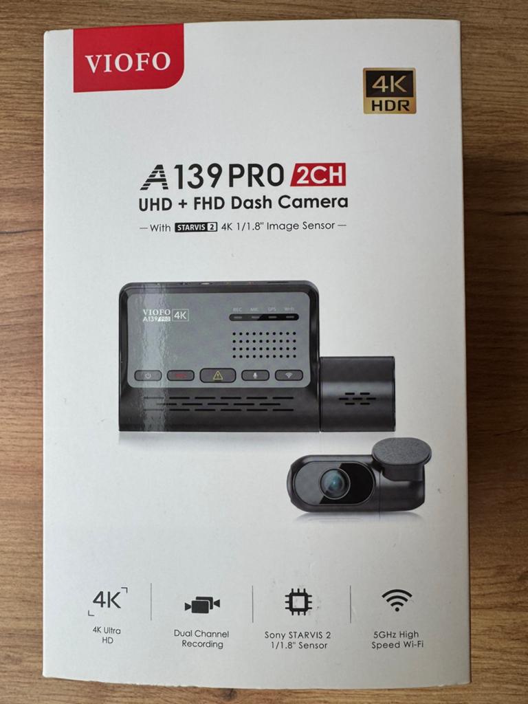 VIOFO A139 Pro 2CH Dashcam - 4K UHD + 1080P - Sony STARVIS 2, Auto diversen, Dashcams, Zo goed als nieuw, Ophalen