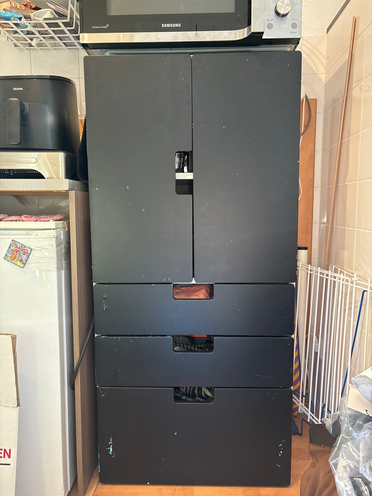 IKEA SMÅSTAD / PLATSA kast met lades, plank en deuren, Ophalen, Overige materialen, Gebruikt, Met deur(en)
