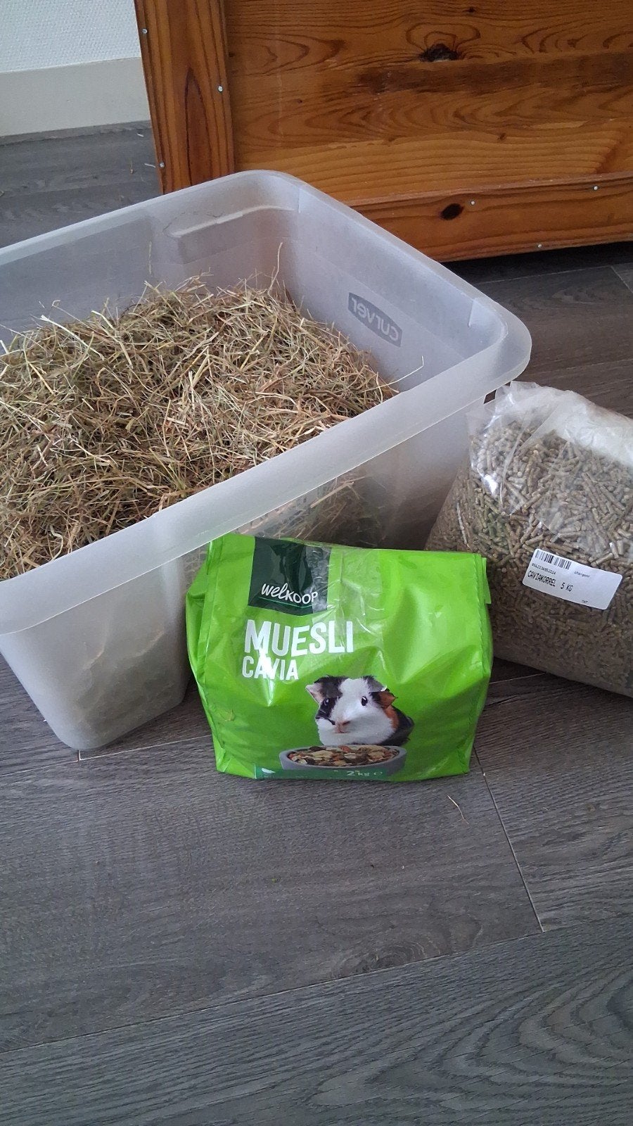 cavia voer, Ophalen