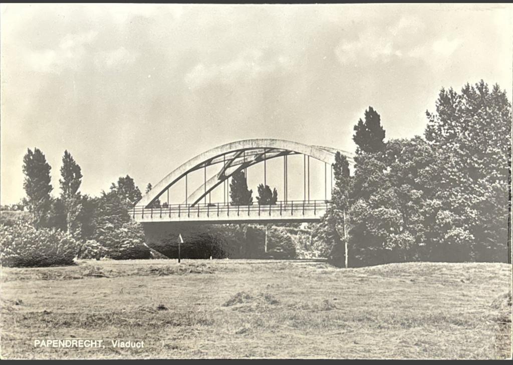 Papendrecht Oud Alblas, viaduct, Ophalen of Verzenden, 1960 tot 1980, Gelopen, Zuid-Holland