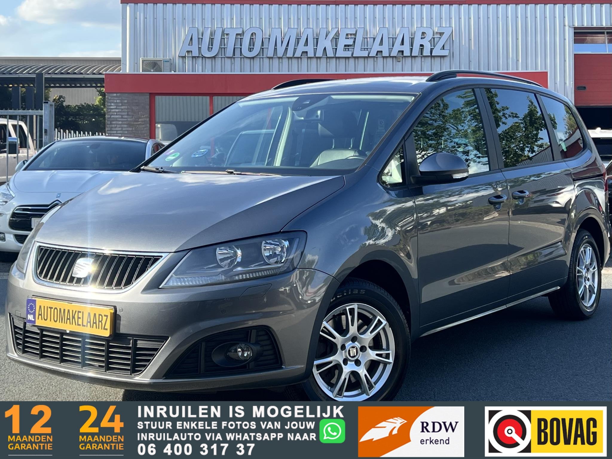 SEAT Alhambra 1.4 TSI Businessline 7p LEDER MEMORY CAM, Auto's, Euro 5, Stof, Gebruikt, Zwart