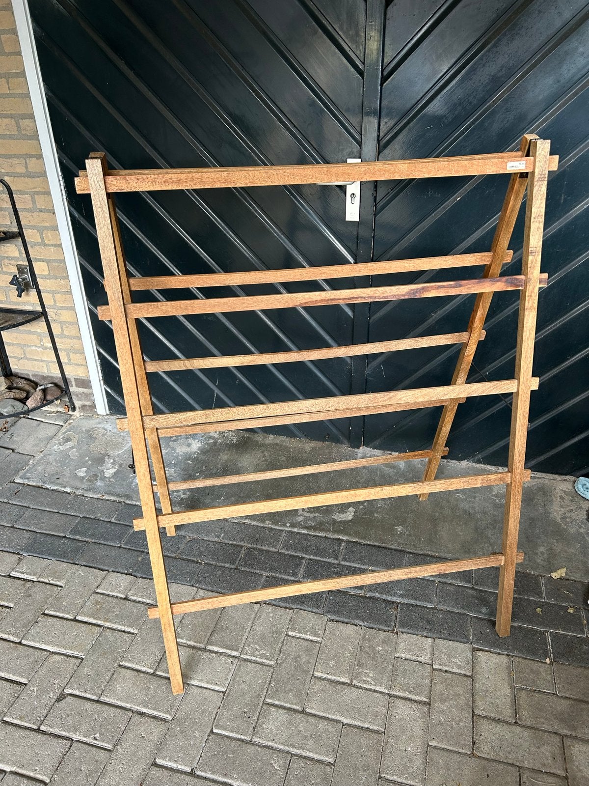 Houten wasrek - 1.30m x 1m, Ophalen, Zo goed als nieuw, Wasrek