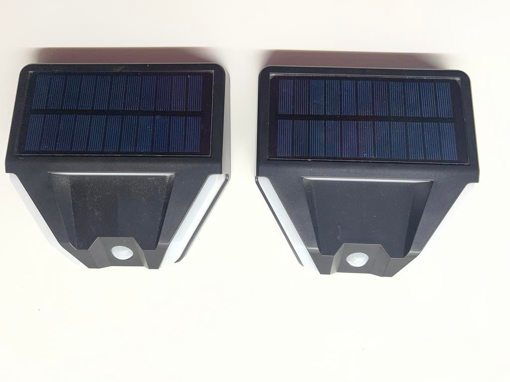 Solar led buitenlampen met sensor IP44, Zonne-energie, Kunststof, Minder dan 50 watt, Wandlamp