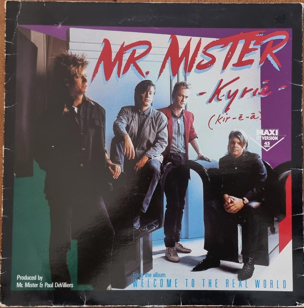 LP/Vinyl • Maxi Single; Mr. Mister - Kyrie, Ophalen of Verzenden, Gebruikt, 12 inch, Pop