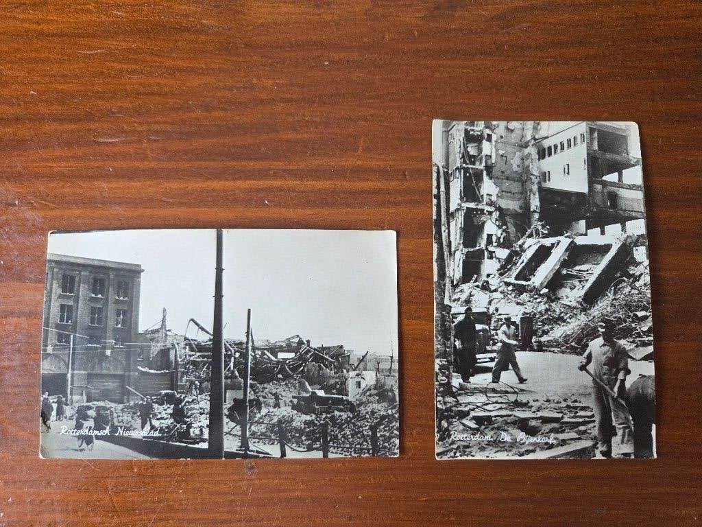 Oude foto's Rotterdam bombardement 1940, Ophalen, Gebruikt, Foto, Voor 1940