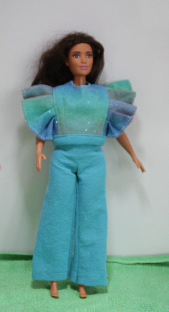 'Barbie Curvy' 152: aquakleurige set, Verzenden, Nieuw, Barbie