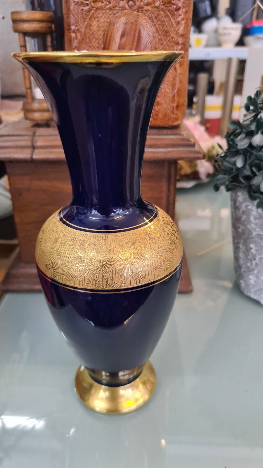 Vintage Lindner Küps Bavaria Gouden Vaas - Besc, Ophalen of Verzenden