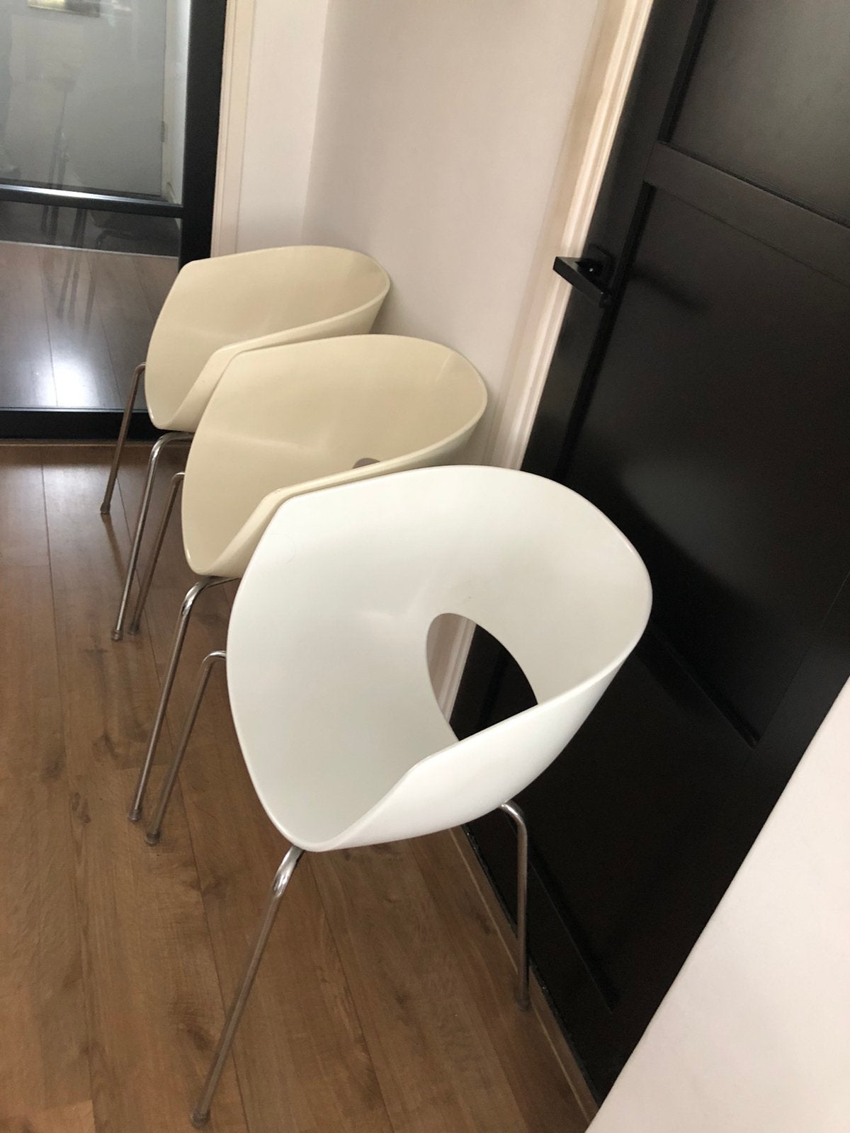 Te koop 3 Sintesi Orbit large stoelen, samen voor 20 euro., Ophalen, Gebruikt, Drie, Wit