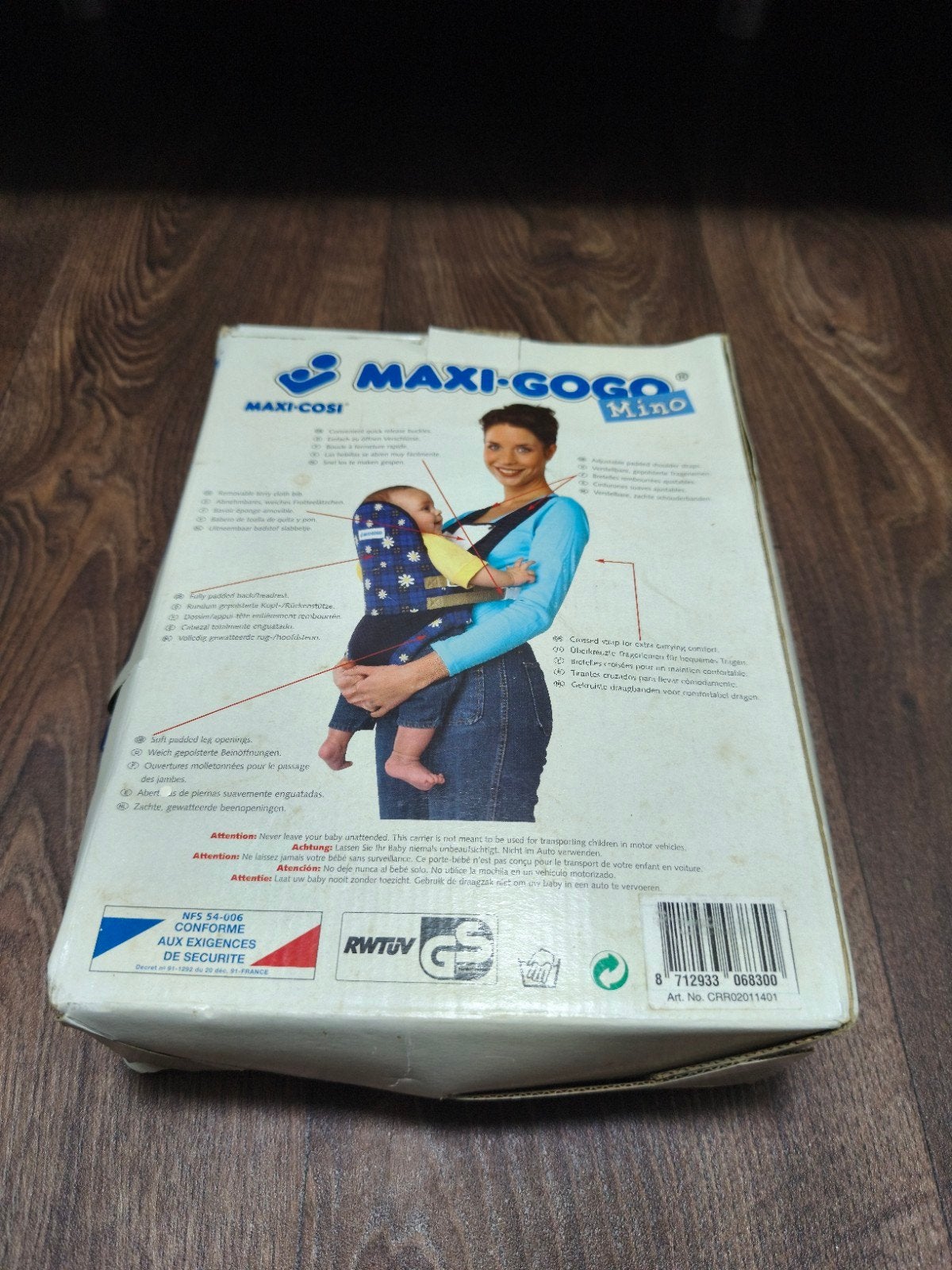 Maxi-Cosi Maxi-Gogo Mino Draagzak - Blauw met stippen, Kinderen en Baby's, Babydragers en Draagdoeken, Overige merken, Gebruikt