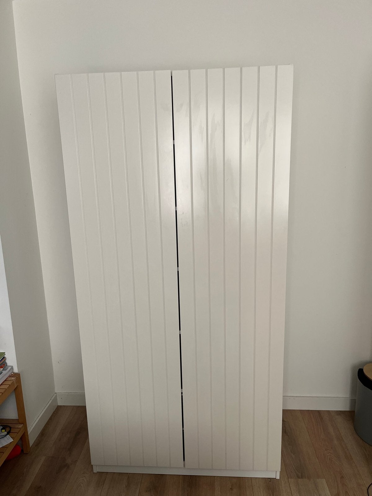 Witte IKEA PAX kledingkast met 2 draadmanden en 5 planken, Ophalen, Gebruikt, 200 cm of meer, 50 tot 100 cm
