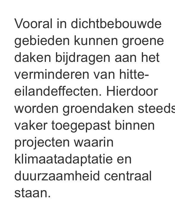 Groendak voor een mooier milieu en betere leefomgeving, Ophalen of Verzenden, Overige soorten, Volle zon