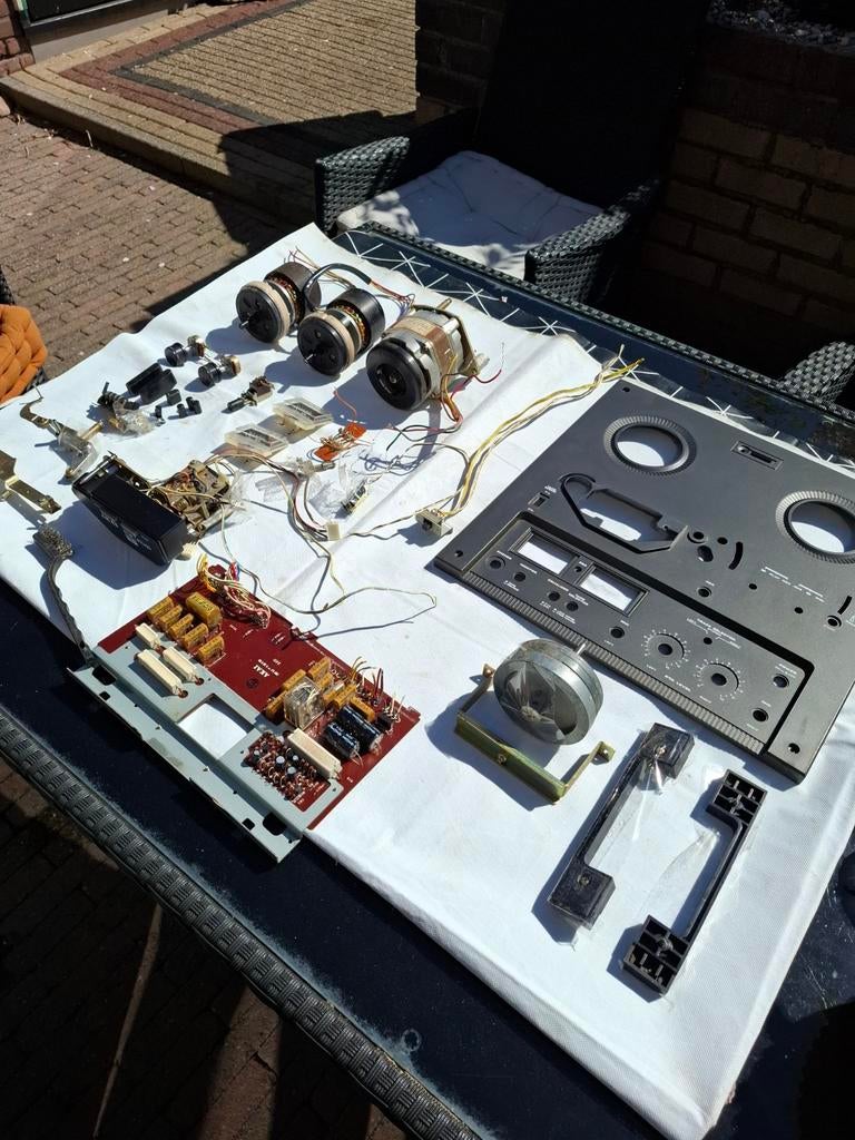 Akai GX-215D onderdelen,koppenplaat+deksel,front  etc.etc., Audio, Tv en Foto, Bandrecorders, Ophalen of Verzenden