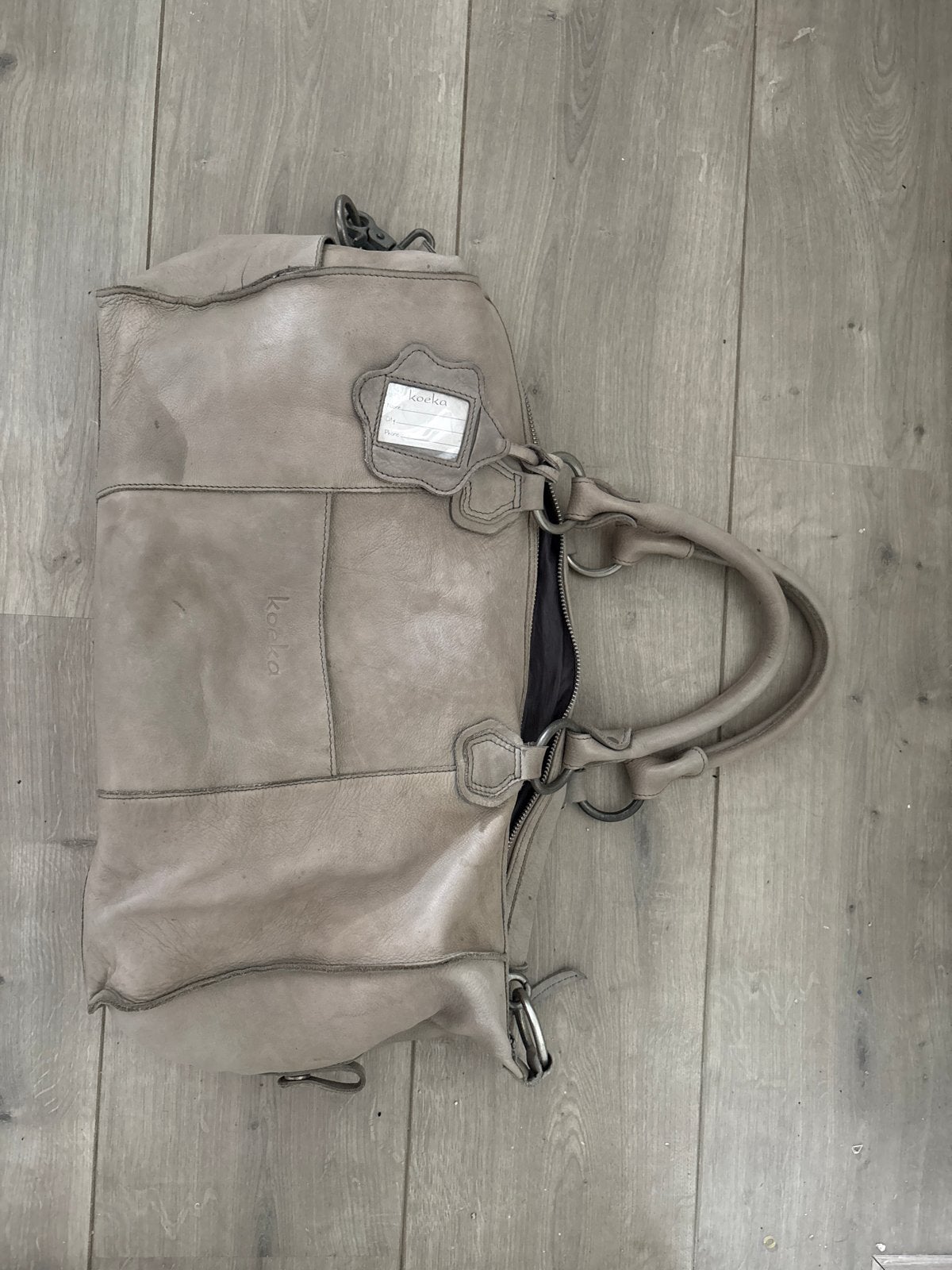 Koeka Handtas - Beige/Grijs, Ophalen, Gebruikt, Schoudertas