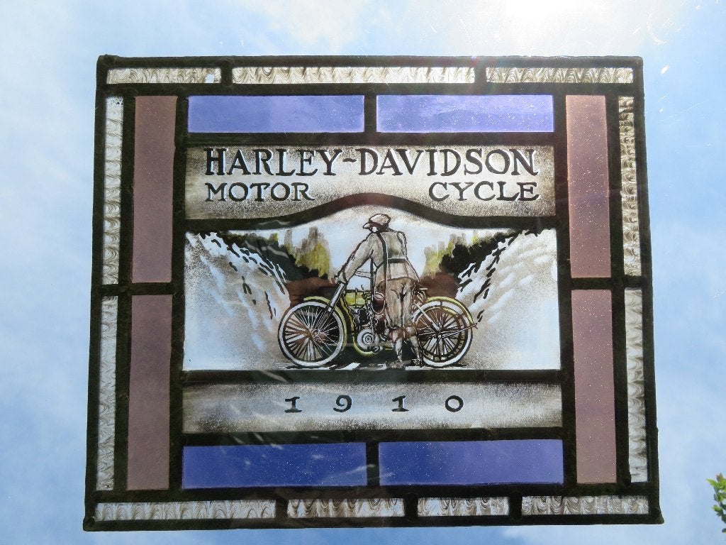 Harley Davidson 1910 Glas in Lood, Ophalen of Verzenden