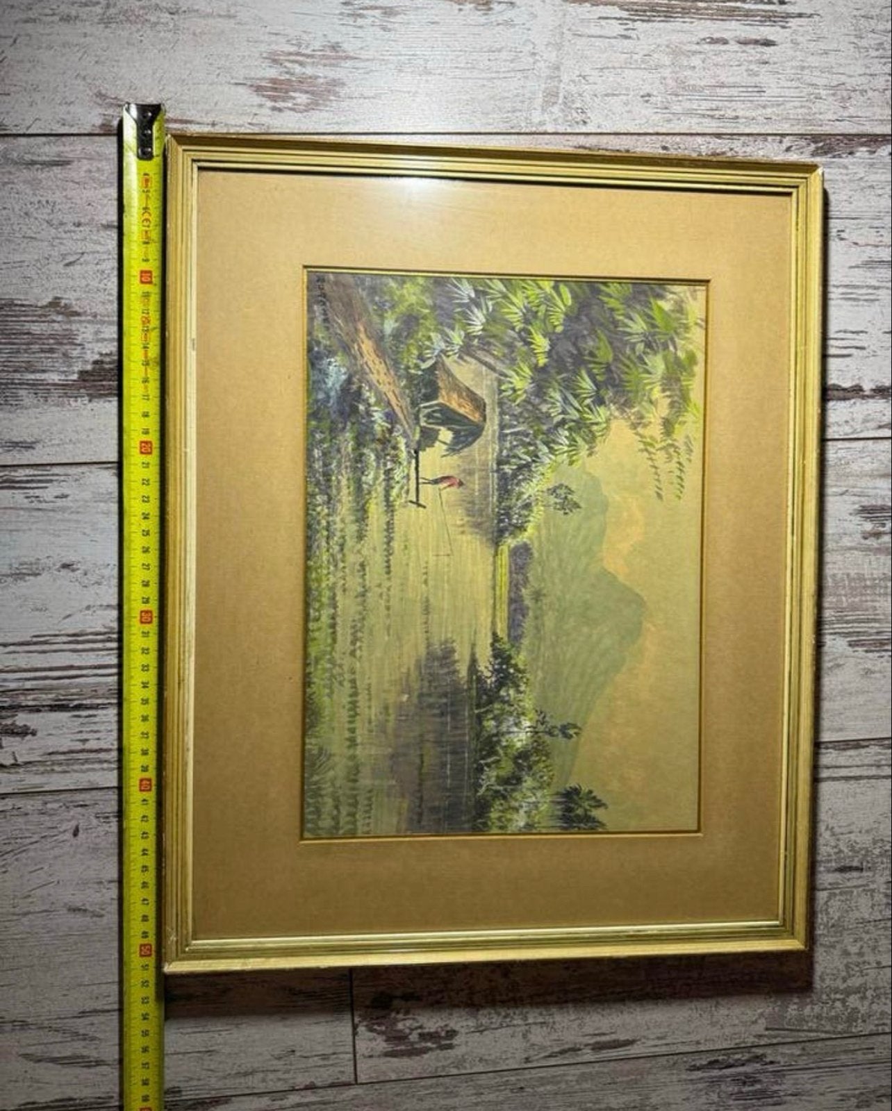 Aquarel Visser Indonesië - Gesigneerd Roganea, Ophalen of Verzenden