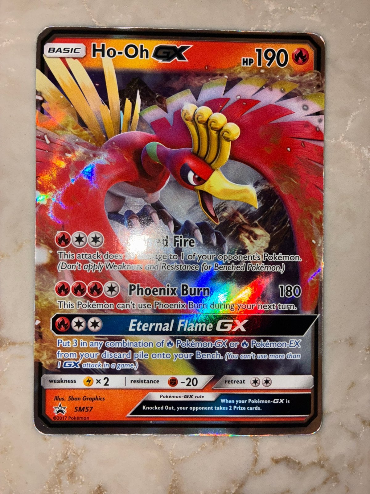 Ho-oh gx, Ophalen of Verzenden, Zo goed als nieuw, Speelkaart(en)