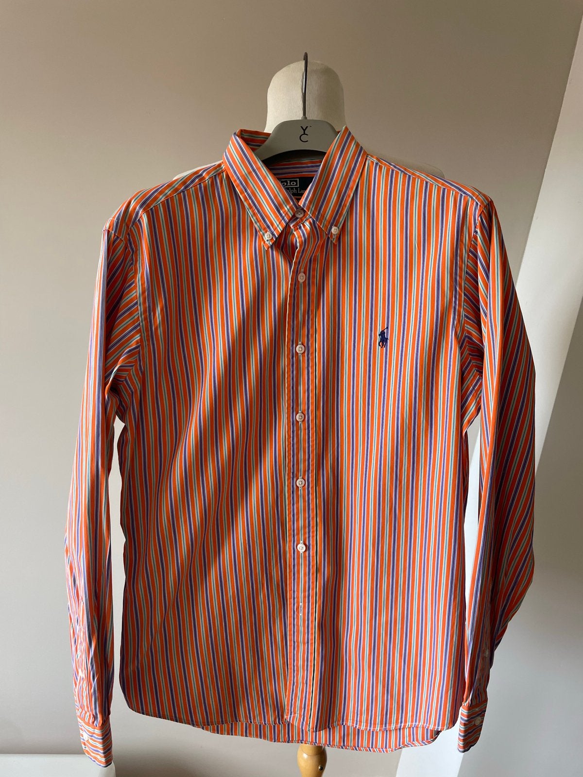 Ralph Lauren Blouse Oranje Gestreept WK? - Custom Fit, Verzenden, Zo goed als nieuw, Oranje