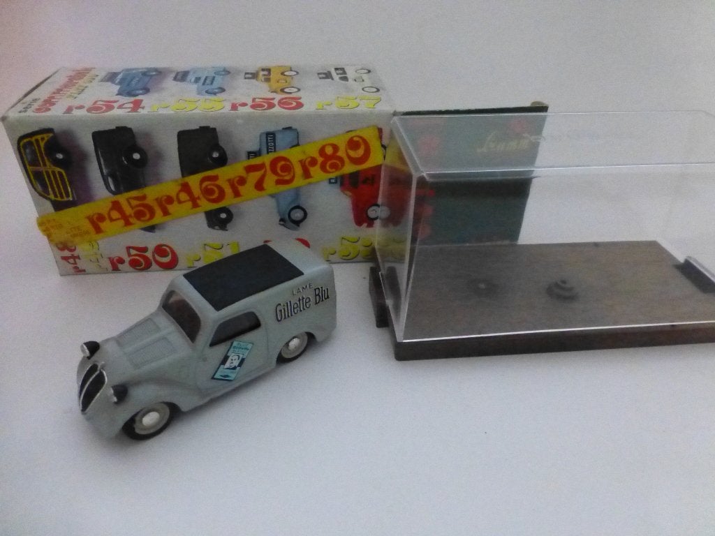 Brumm Fiat 500B Furgoncino Gillette Blu scheermesjes, Ophalen of Verzenden, Zo goed als nieuw, Auto, Overige merken