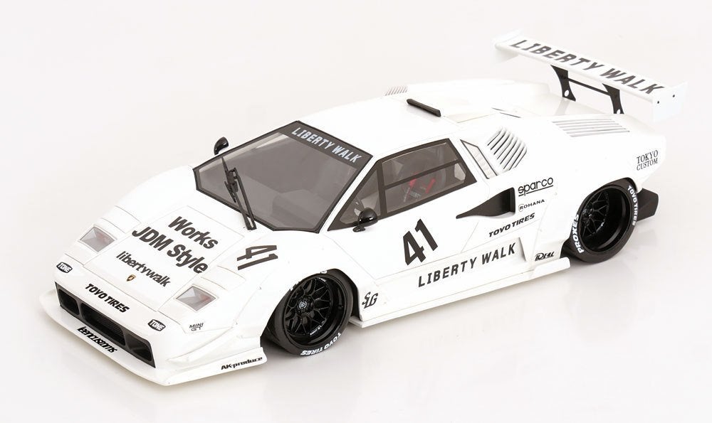 GT Spirit 1:18 Lamborghini Countach LB Works 2023 wit nieuw, Ophalen of Verzenden, Nieuw, Auto, Overige merken