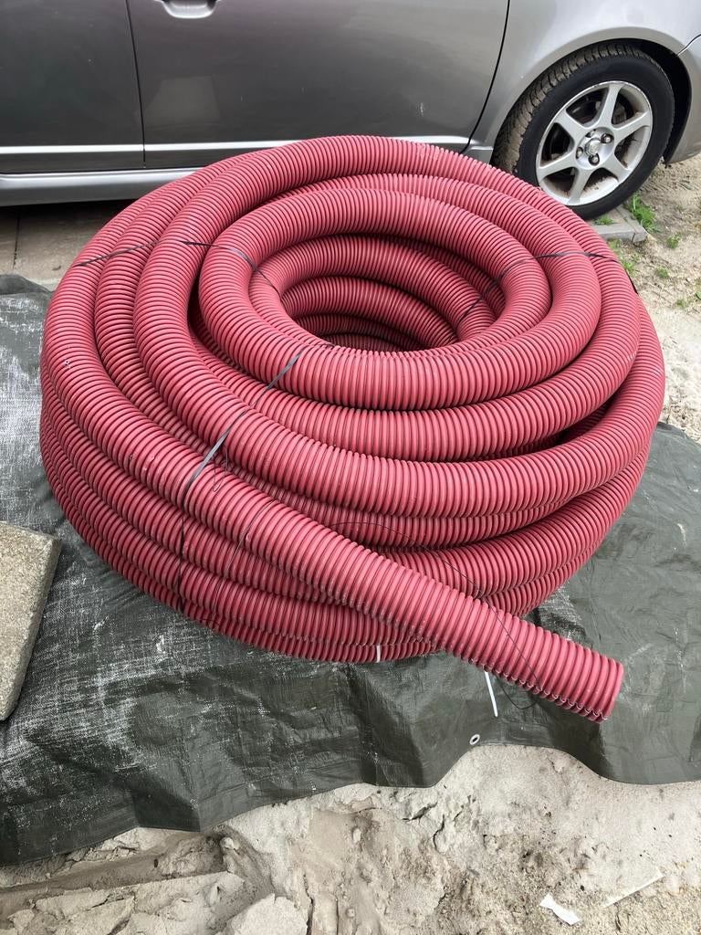 Mantelbuis met trekdraad 75mm - 50 meter, Doe-het-zelf en Verbouw, Buizen en Afvoer, Ophalen, Overige materialen, 6 meter of meer