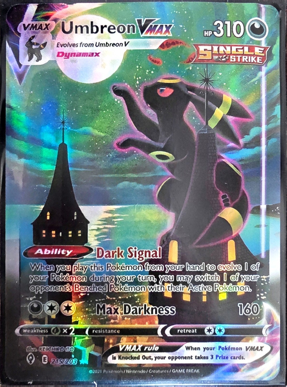 pokemonkaart Umbreon Vmax, Ophalen, Zo goed als nieuw, Losse kaart