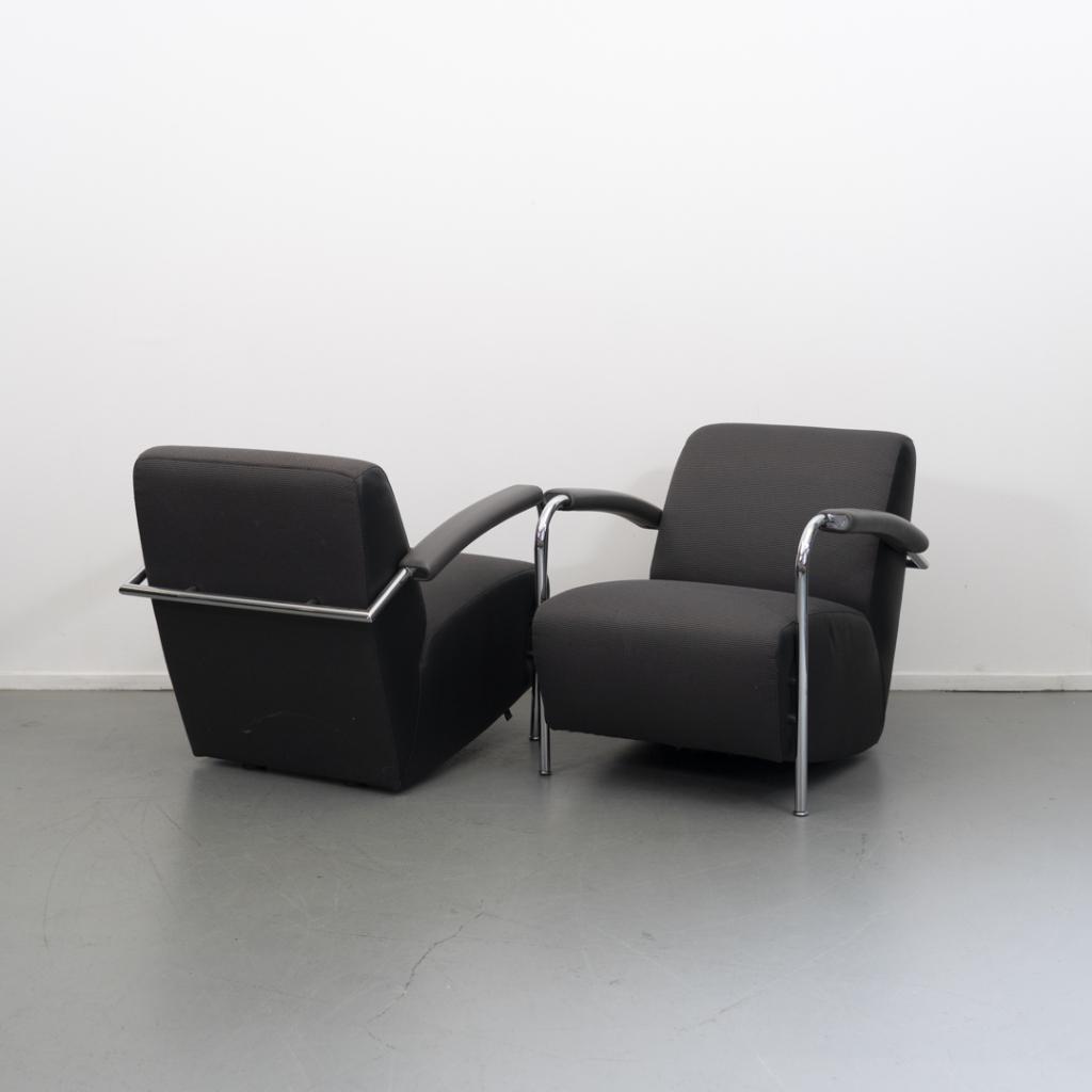 2x Leolux Scylla Antraciet Grijze Stof, Huis en Inrichting, Fauteuils, Niet ingevuld, Niet ingevuld, Ophalen of Verzenden, Zo goed als nieuw