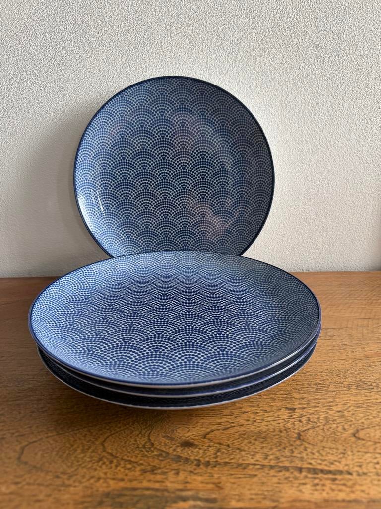 Tokyo Design Studio Nippon Blue borden set - 4 stuks, Ophalen of Verzenden, Zo goed als nieuw, Bord(en), Overige stijlen