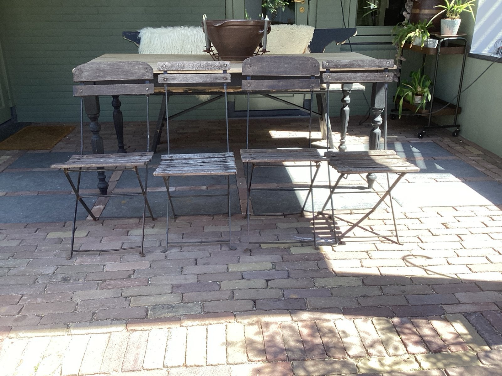 Set van 4 Franse bistro stoeltjes, Ophalen