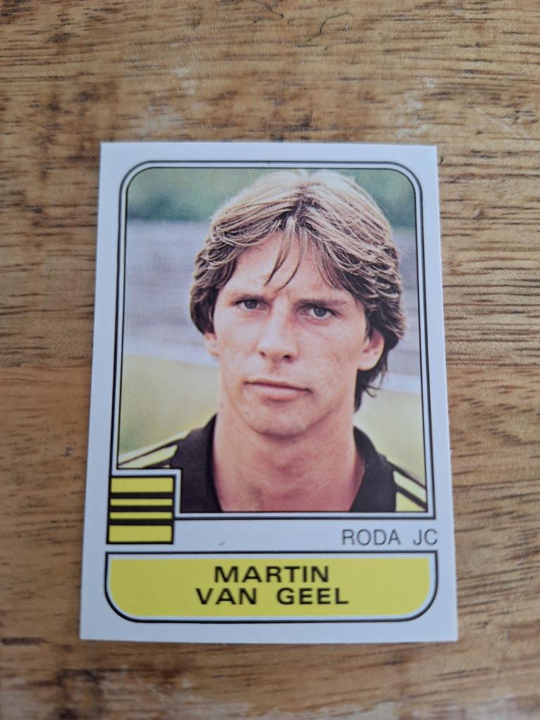 Panini Voetbal 82 - Martin van Geel - Roda JC, Verzamelen, Ophalen of Verzenden, Gebruikt, Roda JC, Spelerskaart