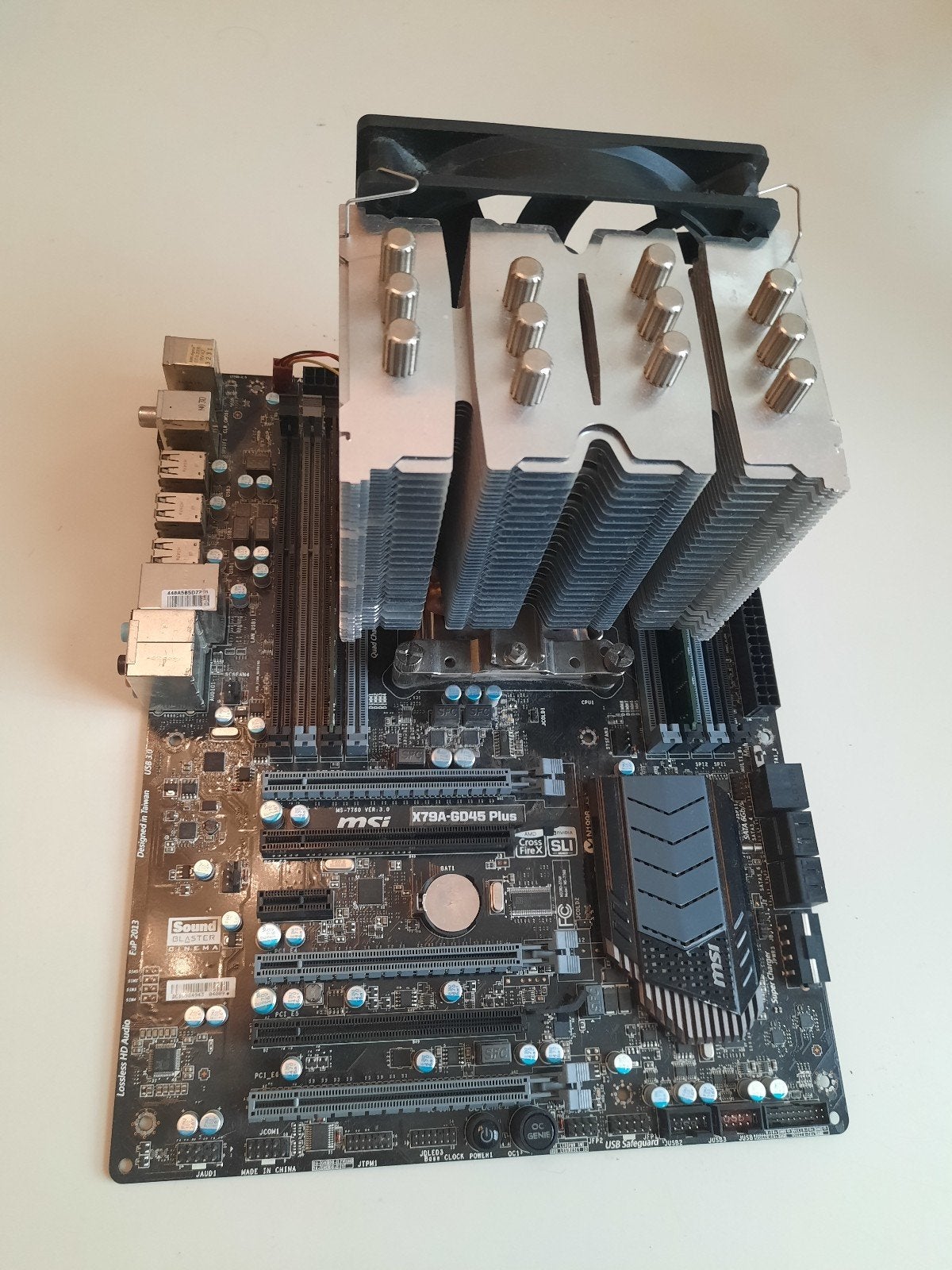 MSI X79A-GD45 Plus Moederbord met i7-4820k, ram en koeler, Gebruikt, Verzenden, DDR3, LGA 2011