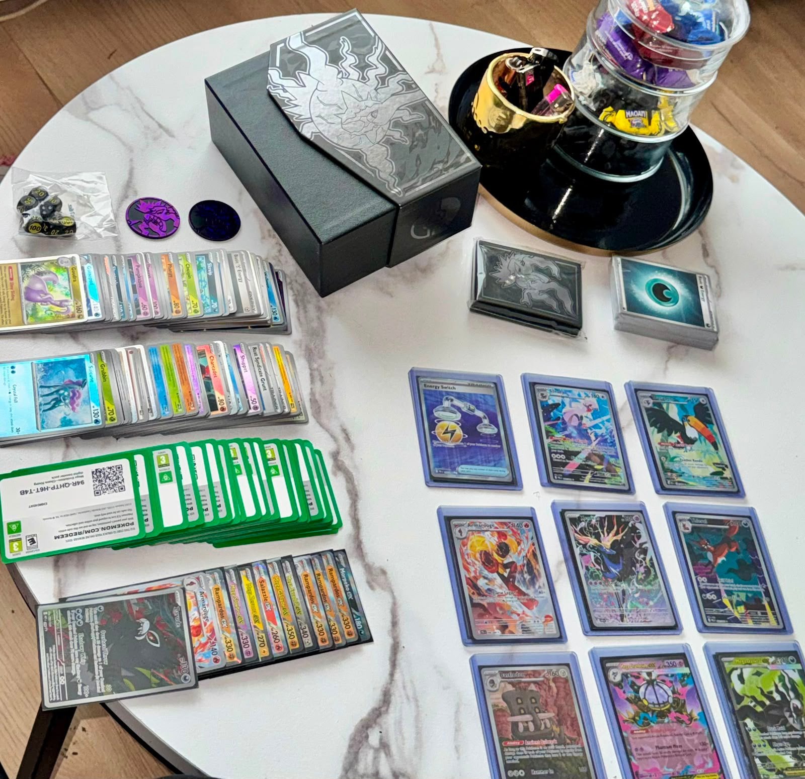 Pokemon Kaarten Bulk Mega Darkrai, Morpeko, ETB Accessoires, Ophalen of Verzenden, Zo goed als nieuw, Meerdere kaarten