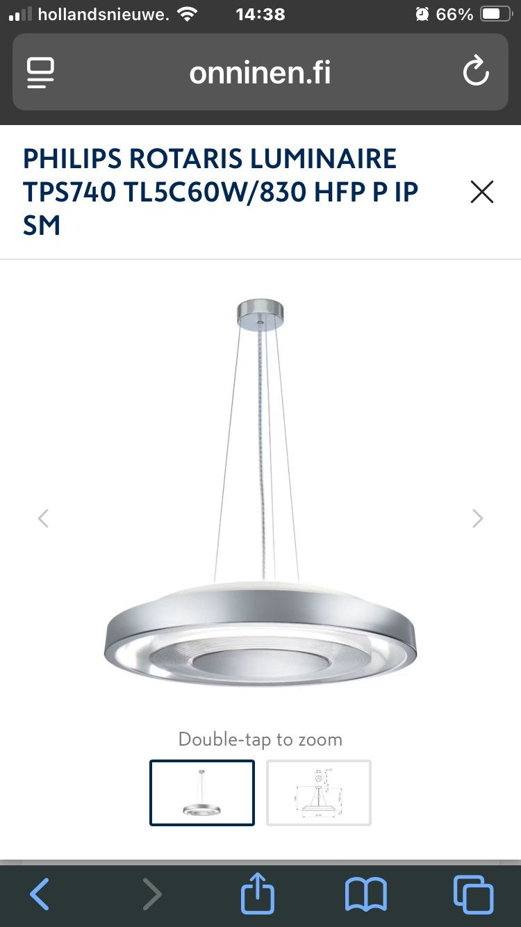Philips Rotaris Luminaire TL5 lampen - Plafond/Muur, Ophalen of Verzenden, Gebruikt, Metaal
