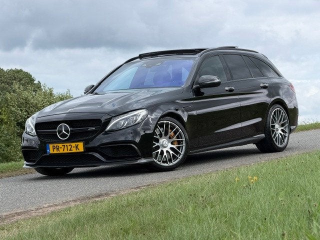 Mercedes-Benz C-klasse Estate AMG 63 S 510PK | Pano |Head-up, Auto's, Automaat, Achterwielaandrijving, Zwart, Leder