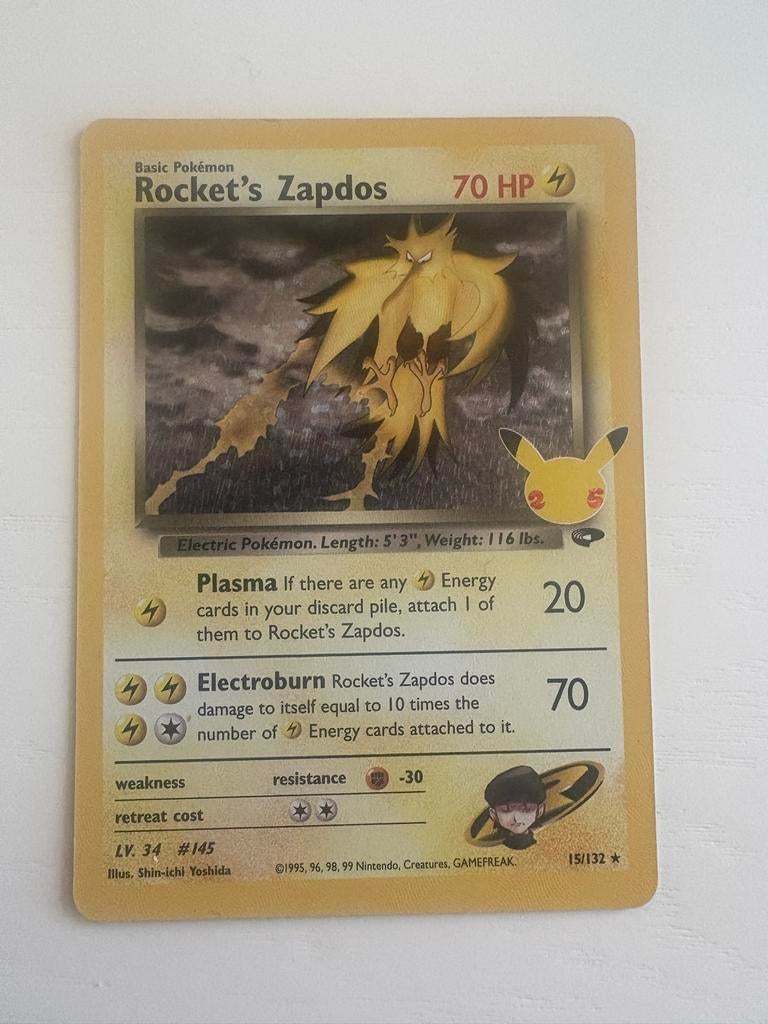 Rocket's Zapdos Pokémon Kaart 15/132, Ophalen of Verzenden, Gebruikt, Losse kaart