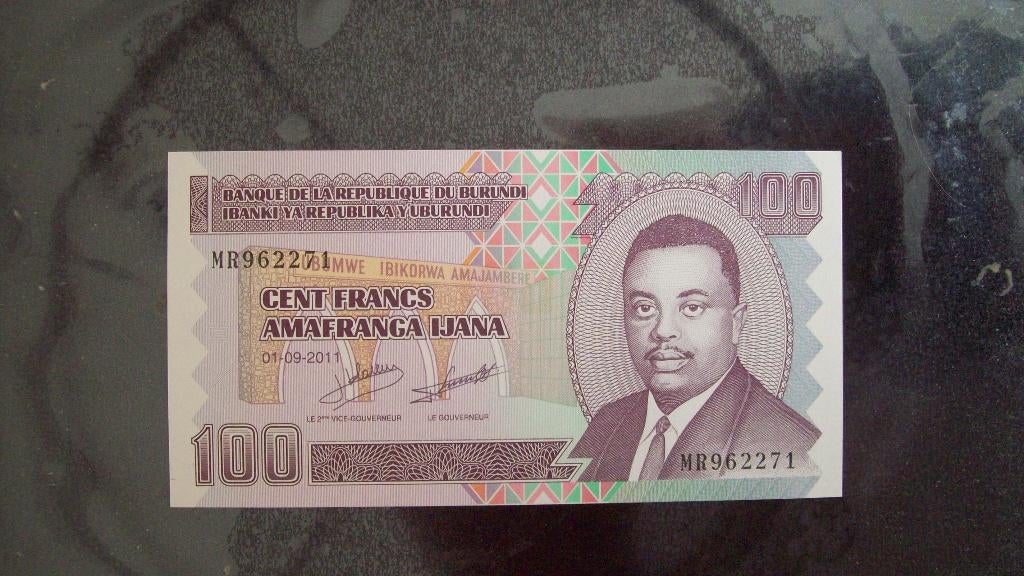 100 francs burundi🔴, Ophalen of Verzenden, Burundi, Los biljet