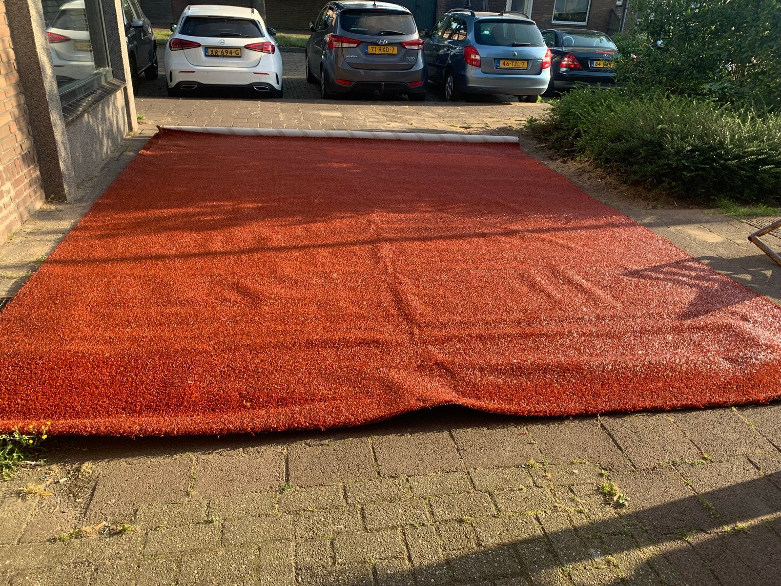 Kunstgras Rood / oranje tuin camping zwembad playgrass, Ophalen, Nieuw, 20 m² of meer, Kunstgras