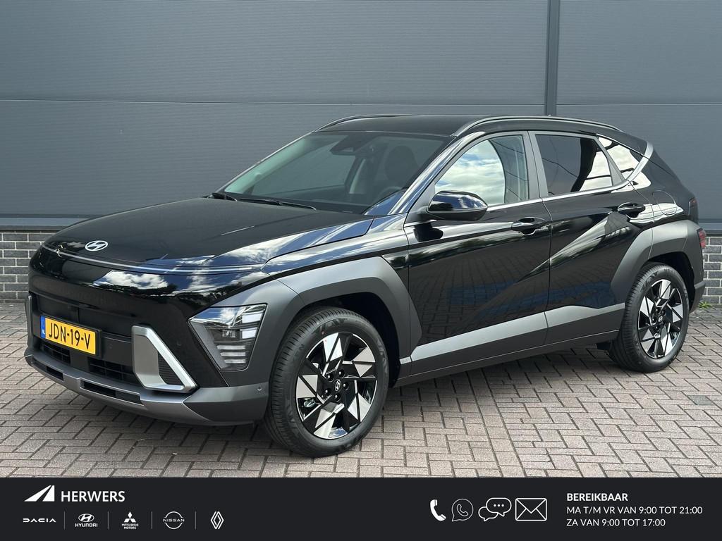 Hyundai Kona 1.6 GDI HEV Premium / Navigatie / Achteruitrijc, Auto's, Hyundai, Zwart, Origineel Nederlands, Bedrijf, SUV of Terreinwagen