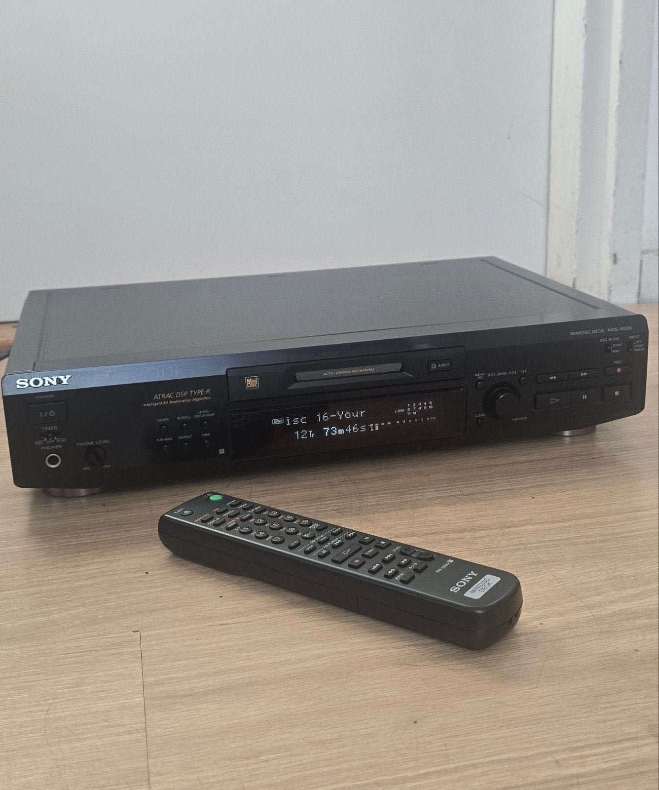 Sony MDS-JE530 Minidisc Recorder met Afstandsbediening, Ophalen of Verzenden