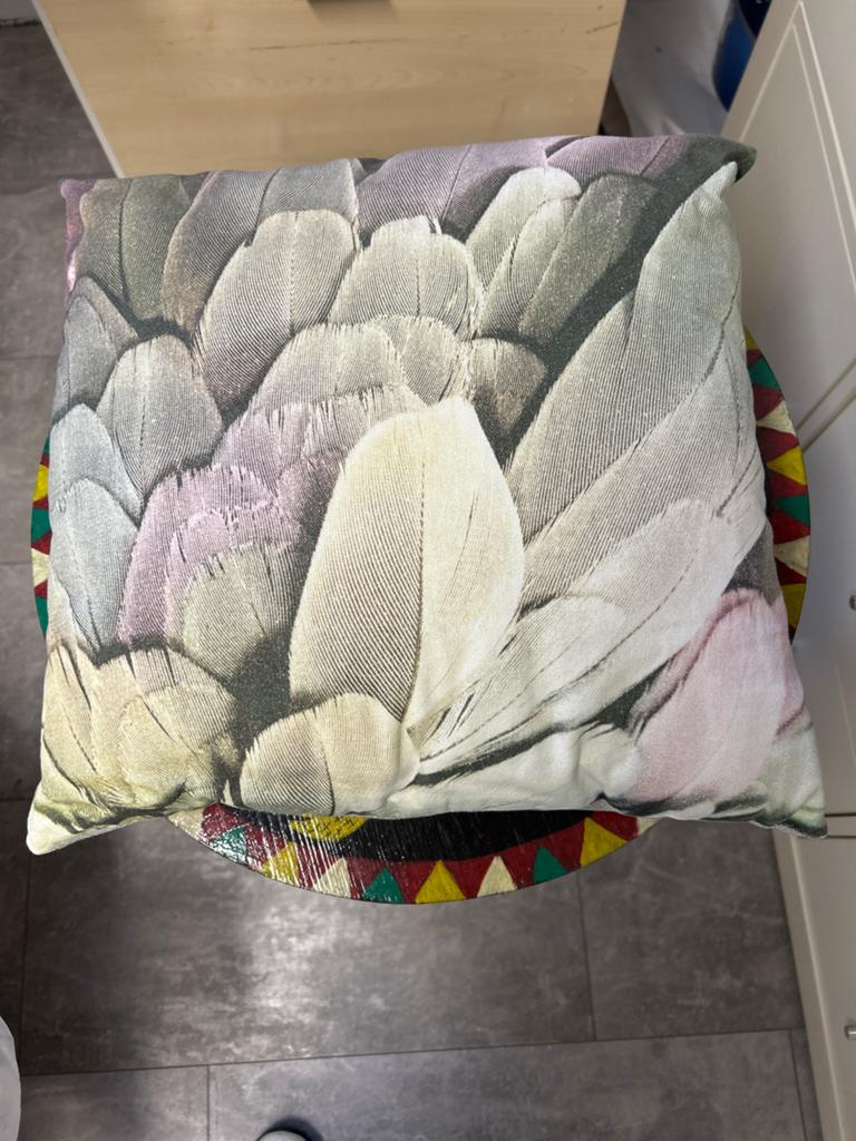4 Katoenen Kussens met Vulling - Decoratief en Comfortabel, Huis en Inrichting, Woonaccessoires | Kussens, Ophalen, Gebruikt, Vierkant
