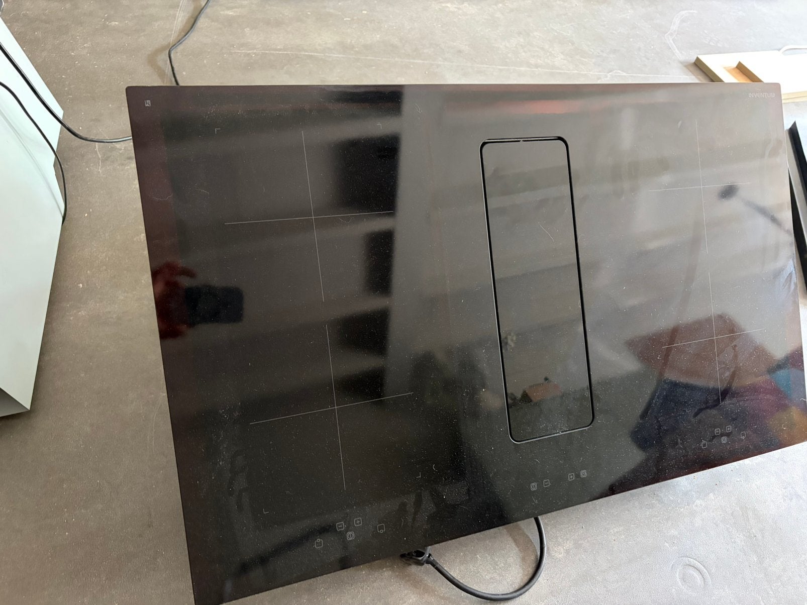 Inductie kookplaat met afzuiging, Ophalen, Nieuw, 4 kookzones, Inbouw
