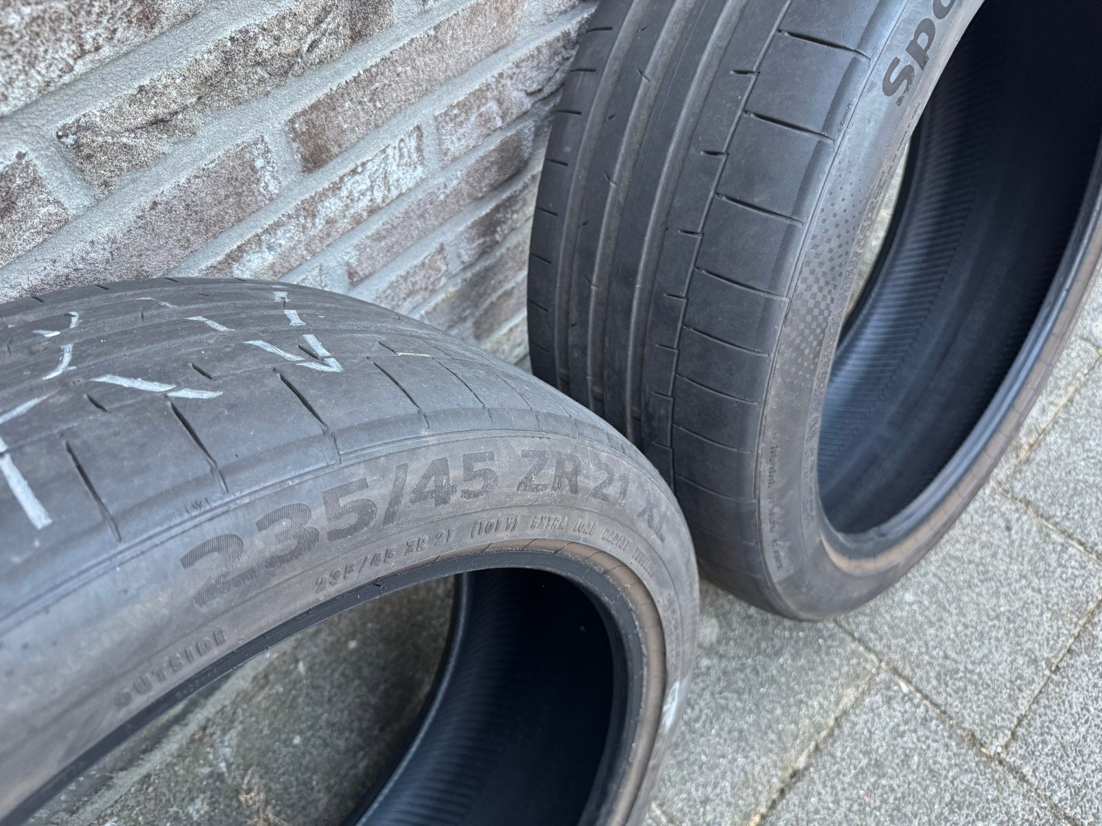 2x Continental Sportcontact 6 XL 235 45 21 banden, Ophalen, Gebruikt