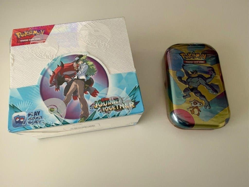 Pokemon Journey Together boosterbox + 151 Mini tin, Ophalen, Nieuw, Boosterbox