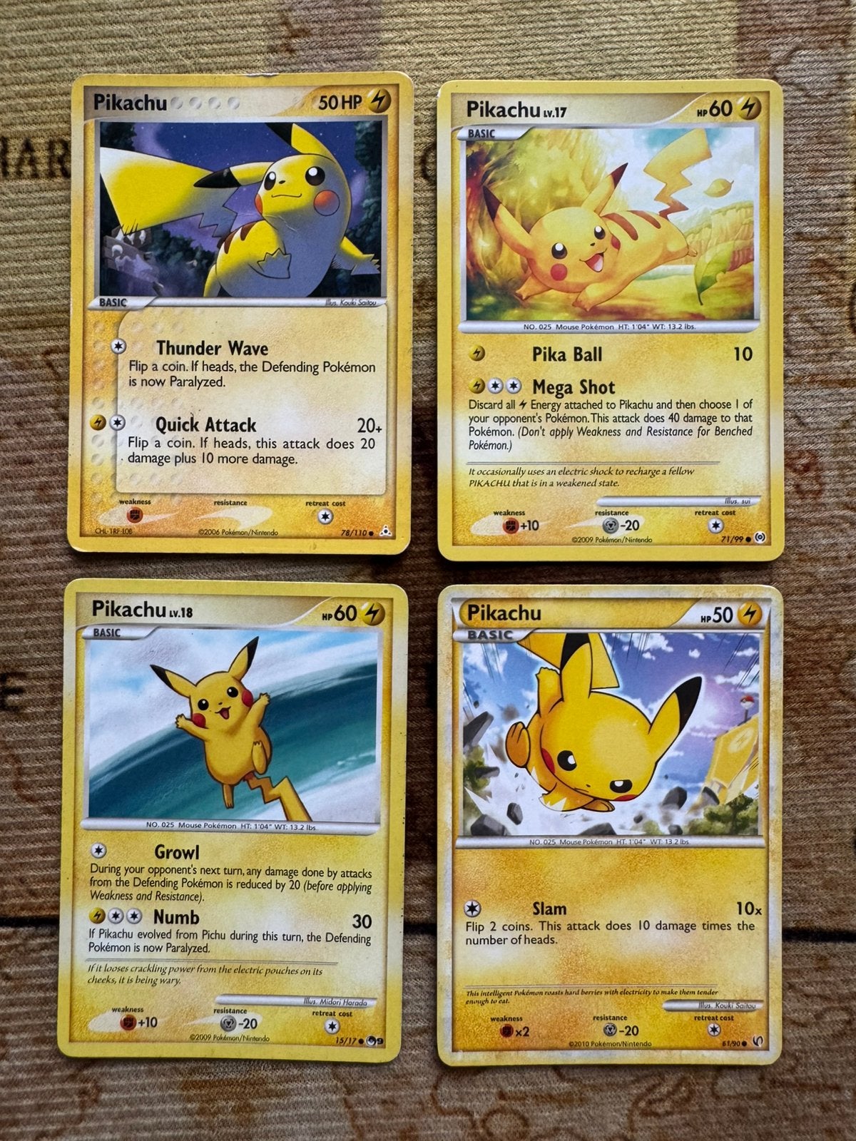Pikachu, Ophalen of Verzenden, Gebruikt, Meerdere kaarten, Foil