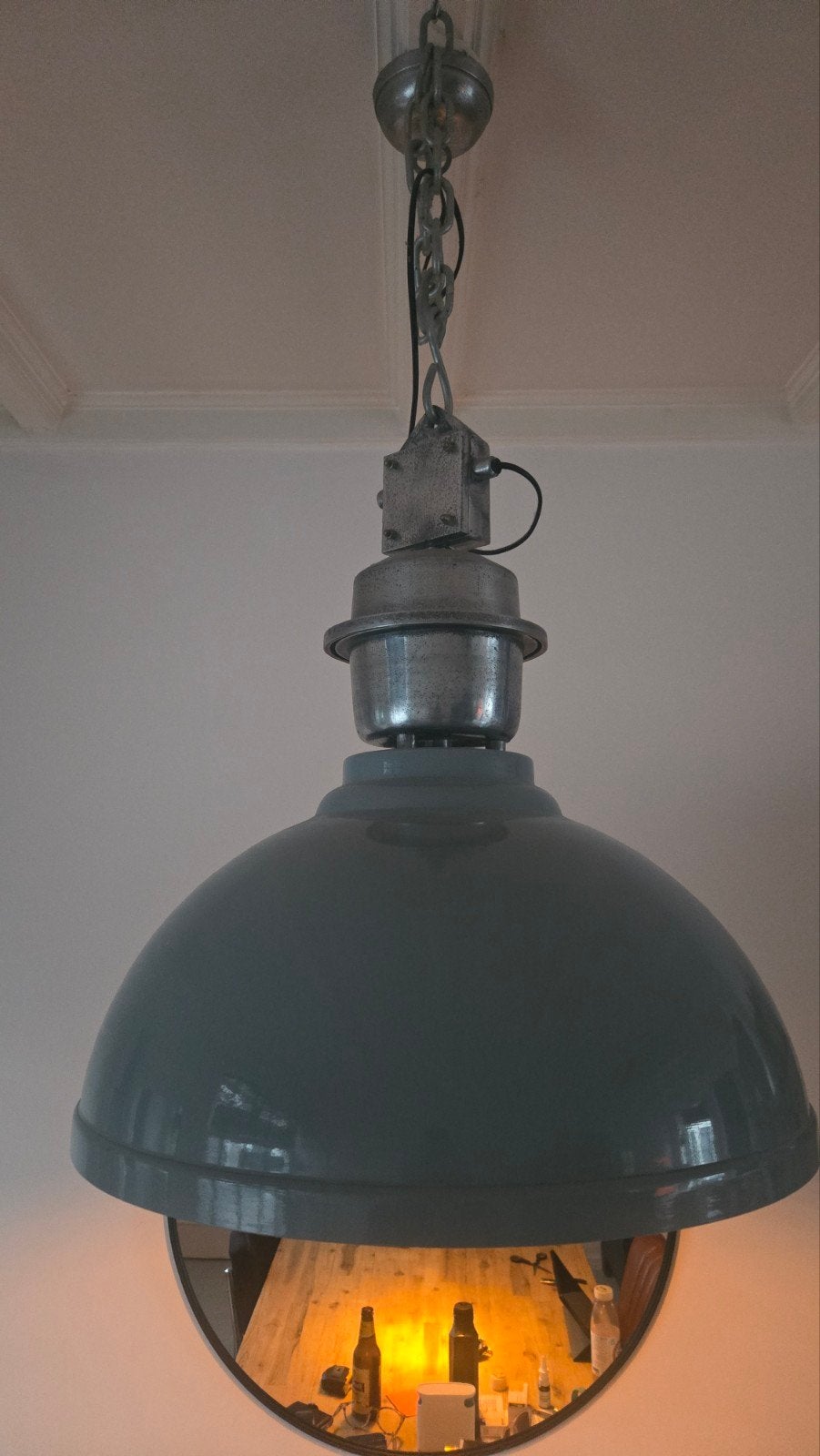 Industriële grijze lamp, Ophalen of Verzenden