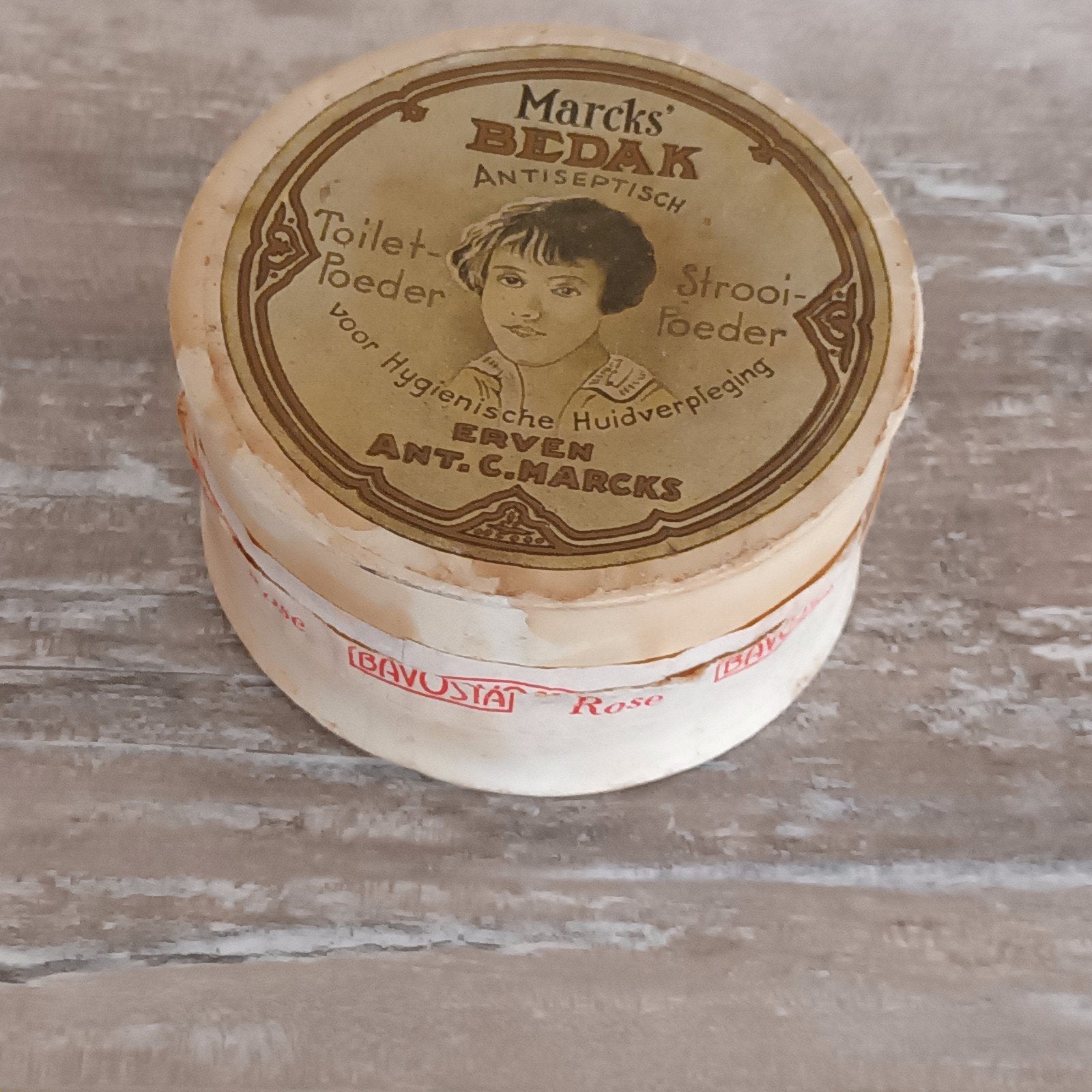 antiek doosje Marcks' Bedak., Ophalen of Verzenden
