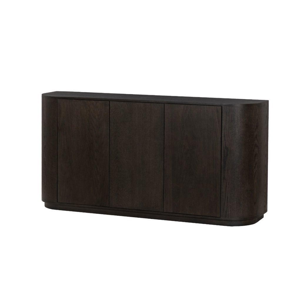Eiken dressoir 170 cm Novero Espresso bruin, Huis en Inrichting, Ophalen, Maxi Living, 150 tot 200 cm, Zo goed als nieuw