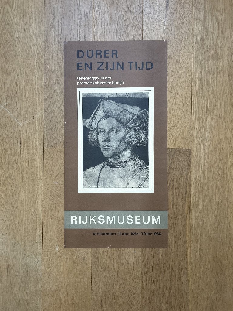 Vintage 1964 Rijksmuseum Poster - "Dürer and His Time", Ophalen of Verzenden